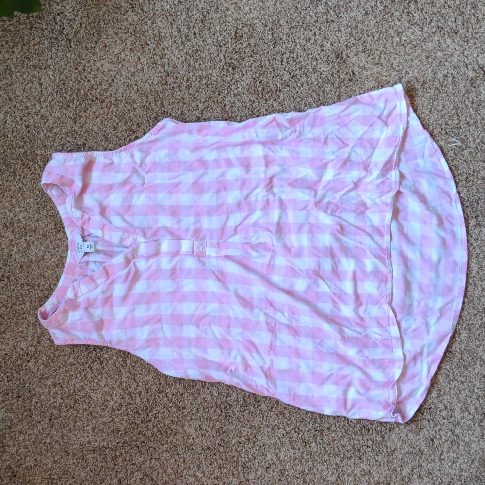 3 for $10 Pink plaid Crown & Ivy blouse